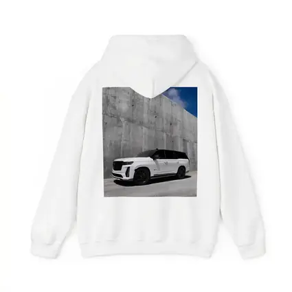 Cadillac Escalade White Against Concrete Wall