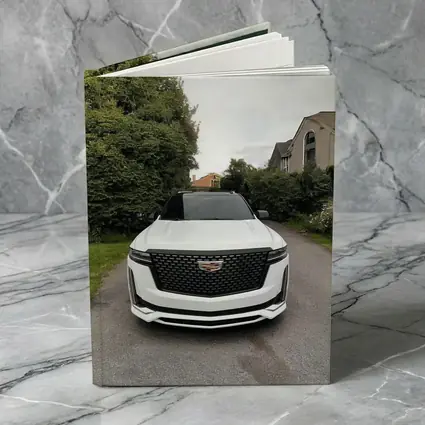 Cadillac Escalade White Suburban Driveway Front View