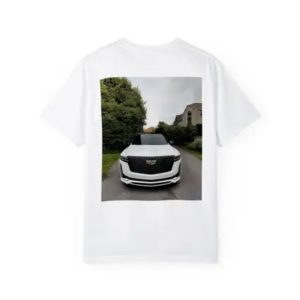 Cadillac Escalade White Suburban Driveway Front View