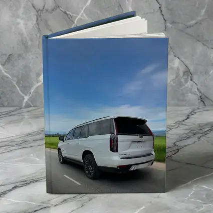 Cadillac Escalade White SUV Open Road