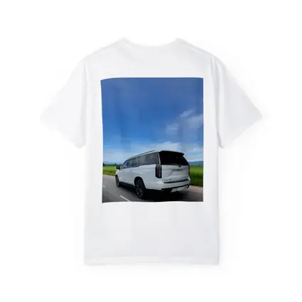 Cadillac Escalade White SUV Open Road