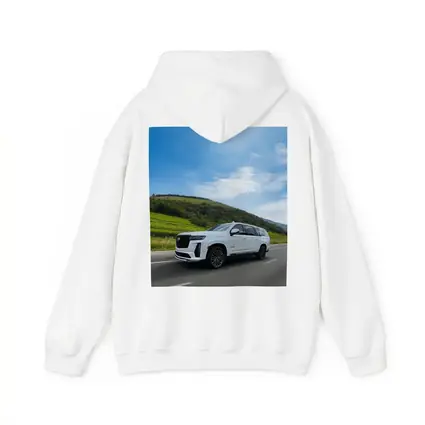 Cadillac Escalade White SUV Green Hills