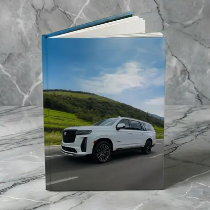 Cadillac Escalade White SUV Green Hills