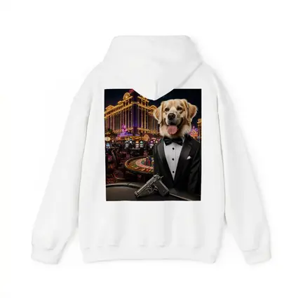 Golden Retriever Secret Agent Casino Tuxedo