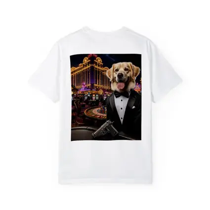 Golden Retriever Secret Agent Casino Tuxedo