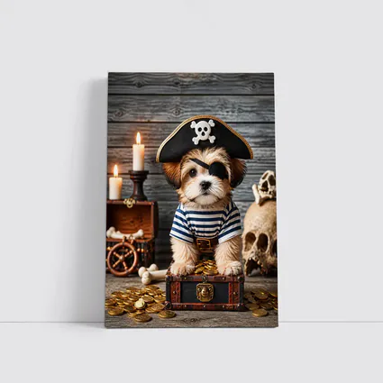 Shih Tzu Puppy Pirate Treasure Chest Adventure