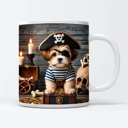 Shih Tzu Puppy Pirate Treasure Chest Adventure