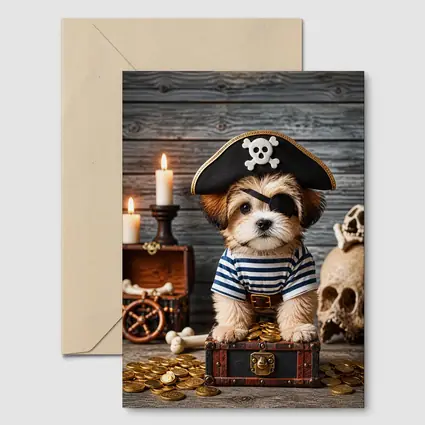 Shih Tzu Puppy Pirate Treasure Chest Adventure