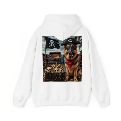 German Shepherd Pirate Captain Ship Deck