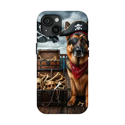 German Shepherd Pirate Captain Ship Deck