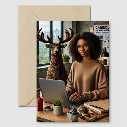 Caribou Programmer Woman Coding Office Setting