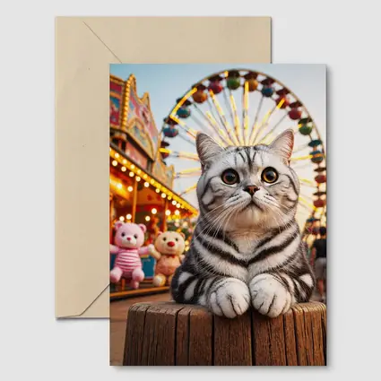American Shorthair Cat Carnival Ferris Wheel