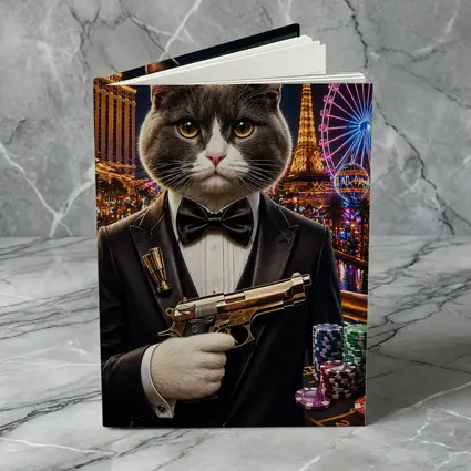 Gray Cat Spy Tuxedo Las Vegas Casino
