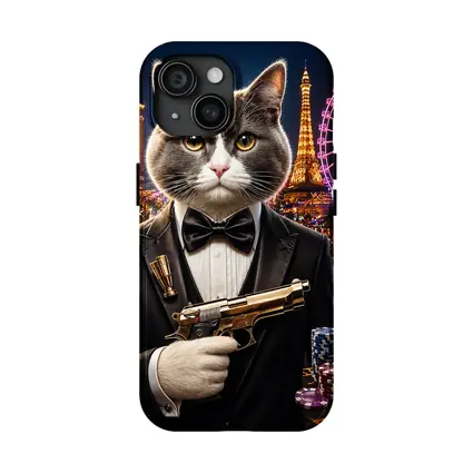Gray Cat Spy Tuxedo Las Vegas Casino