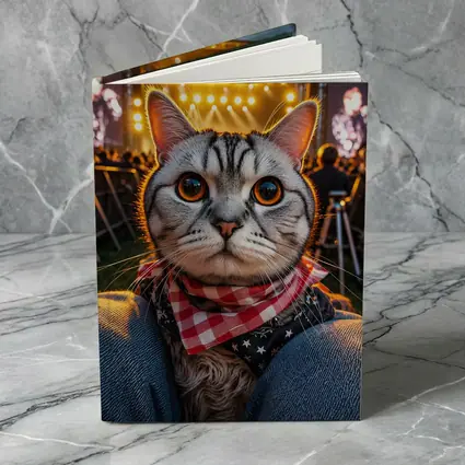 American Shorthair Cat At Concert Stage