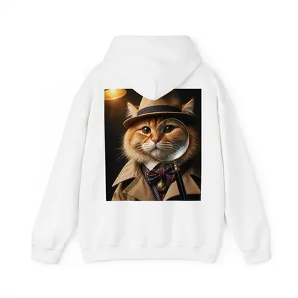 Orange Cat Detective Hat Magnifying Glass