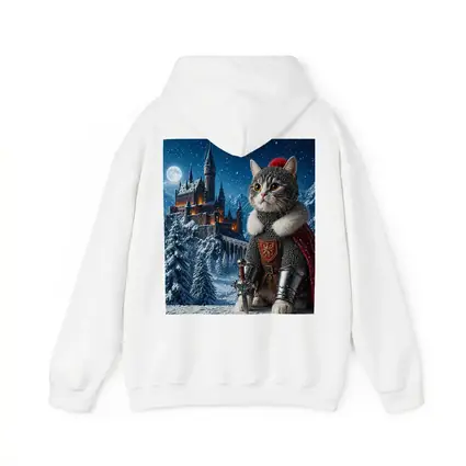 Knight Cat in Snowy Fantasy Castle