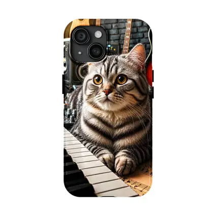 American Shorthair Cat Music Studio Setting