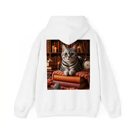 American Shorthair Cat Cozy Library Books