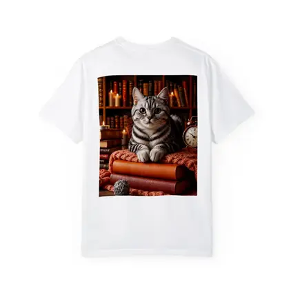 American Shorthair Cat Cozy Library Books