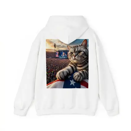 American Shorthair Cat At Patriotic Concert