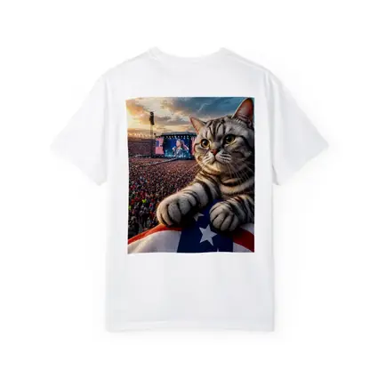 American Shorthair Cat At Patriotic Concert