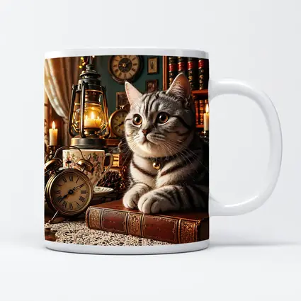 American Shorthair Cat Vintage Library Candles