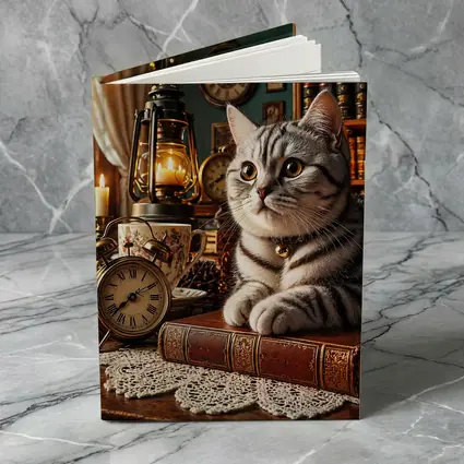 American Shorthair Cat Vintage Library Candles