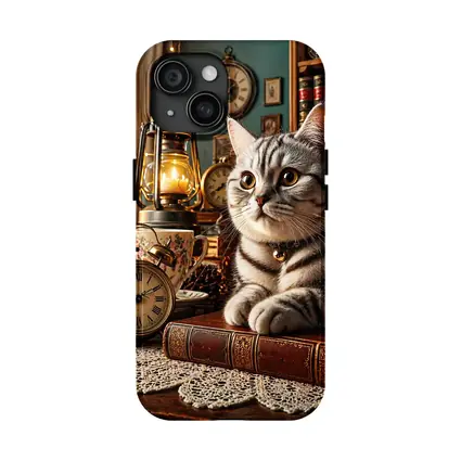 American Shorthair Cat Vintage Library Candles