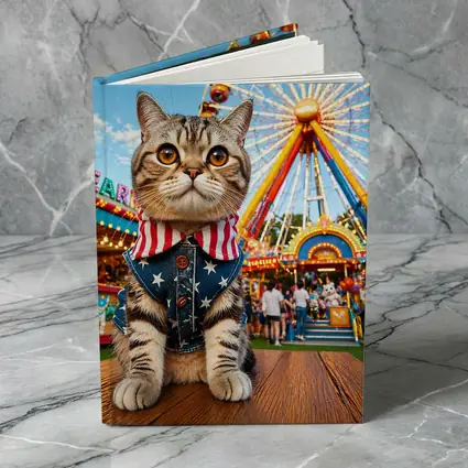 American Flag Cat at Carnival Fair