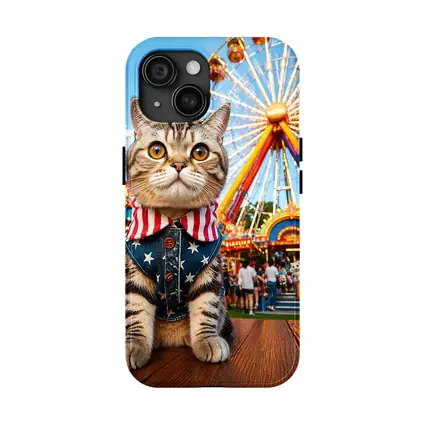 American Flag Cat at Carnival Fair