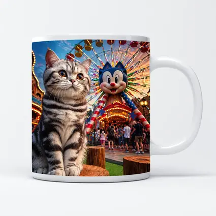American Shorthair Cat Amusement Park Ferris Wheel
