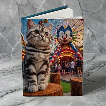 American Shorthair Cat Amusement Park Ferris Wheel