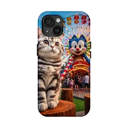 American Shorthair Cat Amusement Park Ferris Wheel