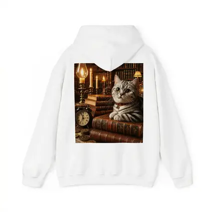 American Shorthair Cat Vintage Library Candlelight