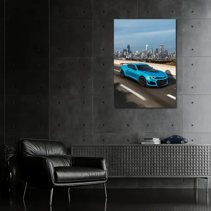 Chevrolet Camaro ZL1 Blue City Highway