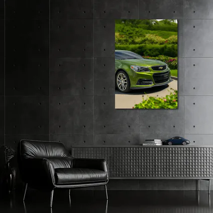 Chevrolet SS Green Muscle Car Outdoors