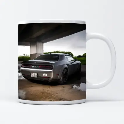 Dodge Challenger Hellcat Under Concrete Bridge