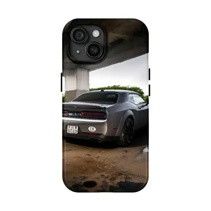 Dodge Challenger Hellcat Under Concrete Bridge