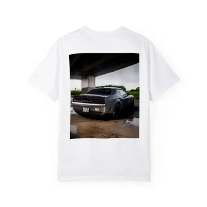 Dodge Challenger Hellcat Under Concrete Bridge