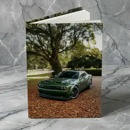 Dodge Challenger Green Muscle Car Autumn Park