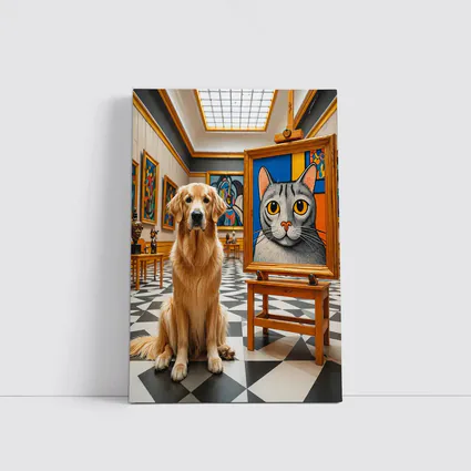 Golden Retriever Dog Art Gallery Museum