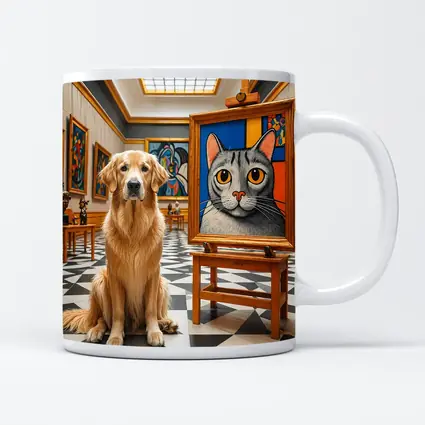 Golden Retriever Dog Art Gallery Museum