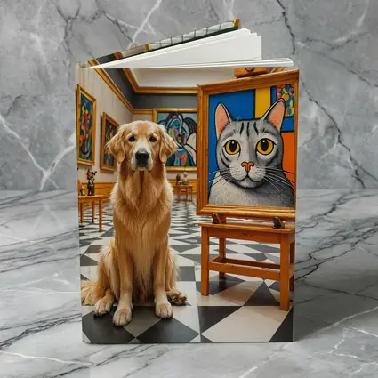 Golden Retriever Dog Art Gallery Museum