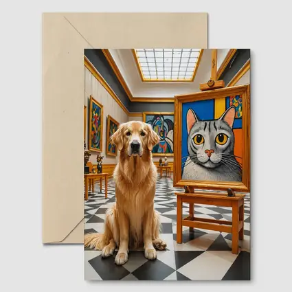 Golden Retriever Dog Art Gallery Museum