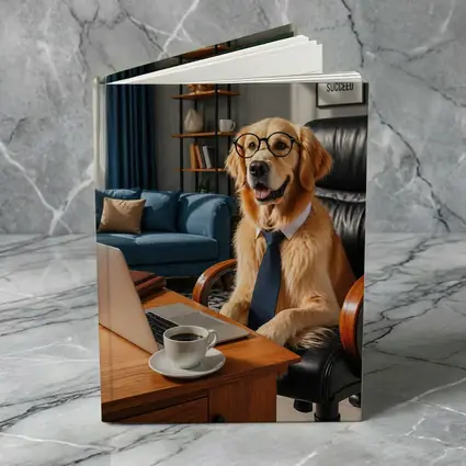 Golden Retriever Boss Dog Home Office