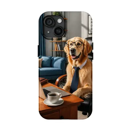 Golden Retriever Boss Dog Home Office