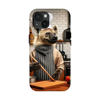 Hyena Chef Cooking in Modern Kitchen