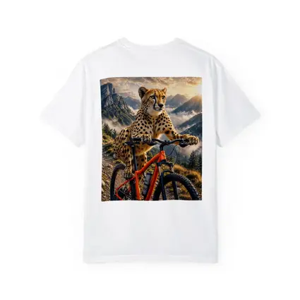 Cheetah Riding Mountain Bike Sunset Peaks