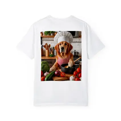 Golden Retriever Chef Cooking in Kitchen